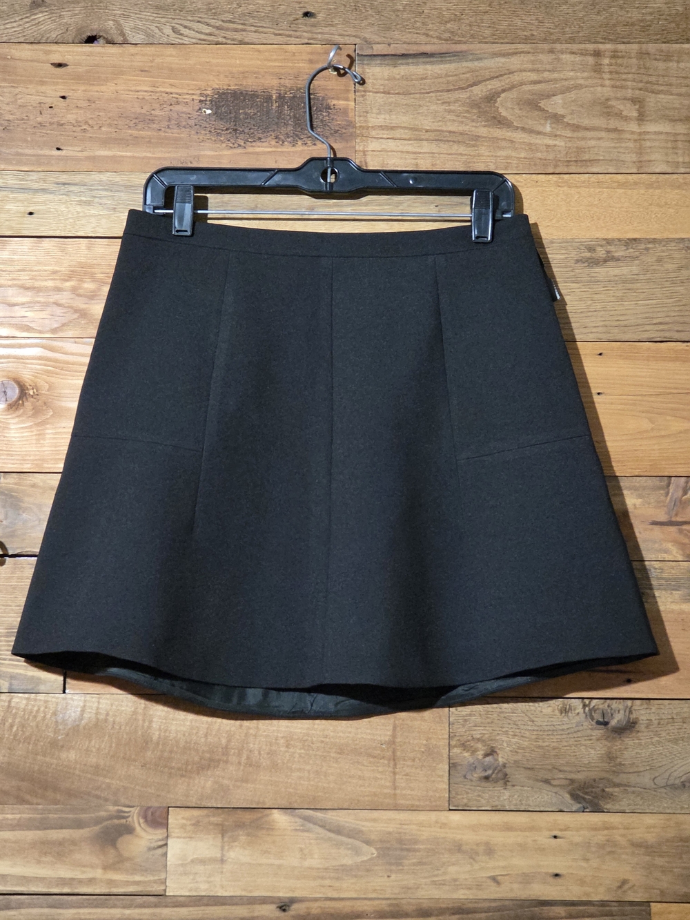 J.Crew Size 6 Black A-Line Mini Skirt Paneled Flared Preppy Classic Lined